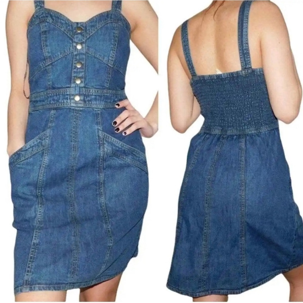 Denim Jean Button-Up Dress